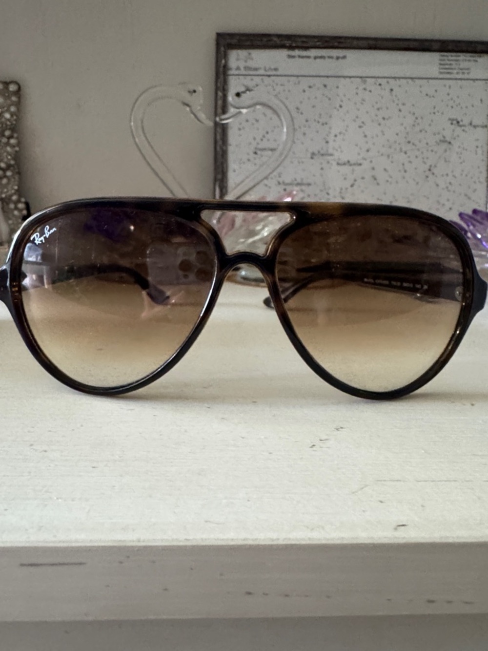 Ray-Ban Men’s Aviator Sunglasses - Tortoise Frame with Brown Gradient Lenses